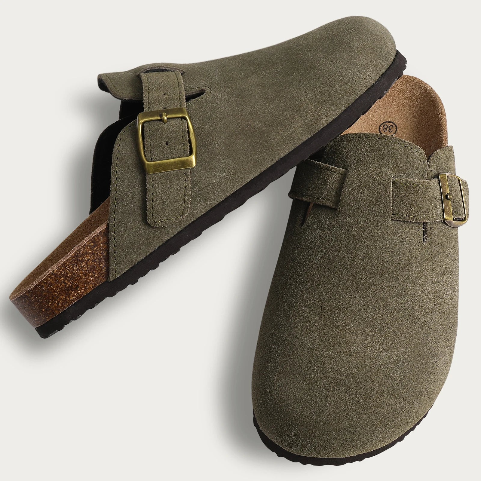 Mules Suédées Zahra Chic — Semelle Liège & Support Voûte Plantaire