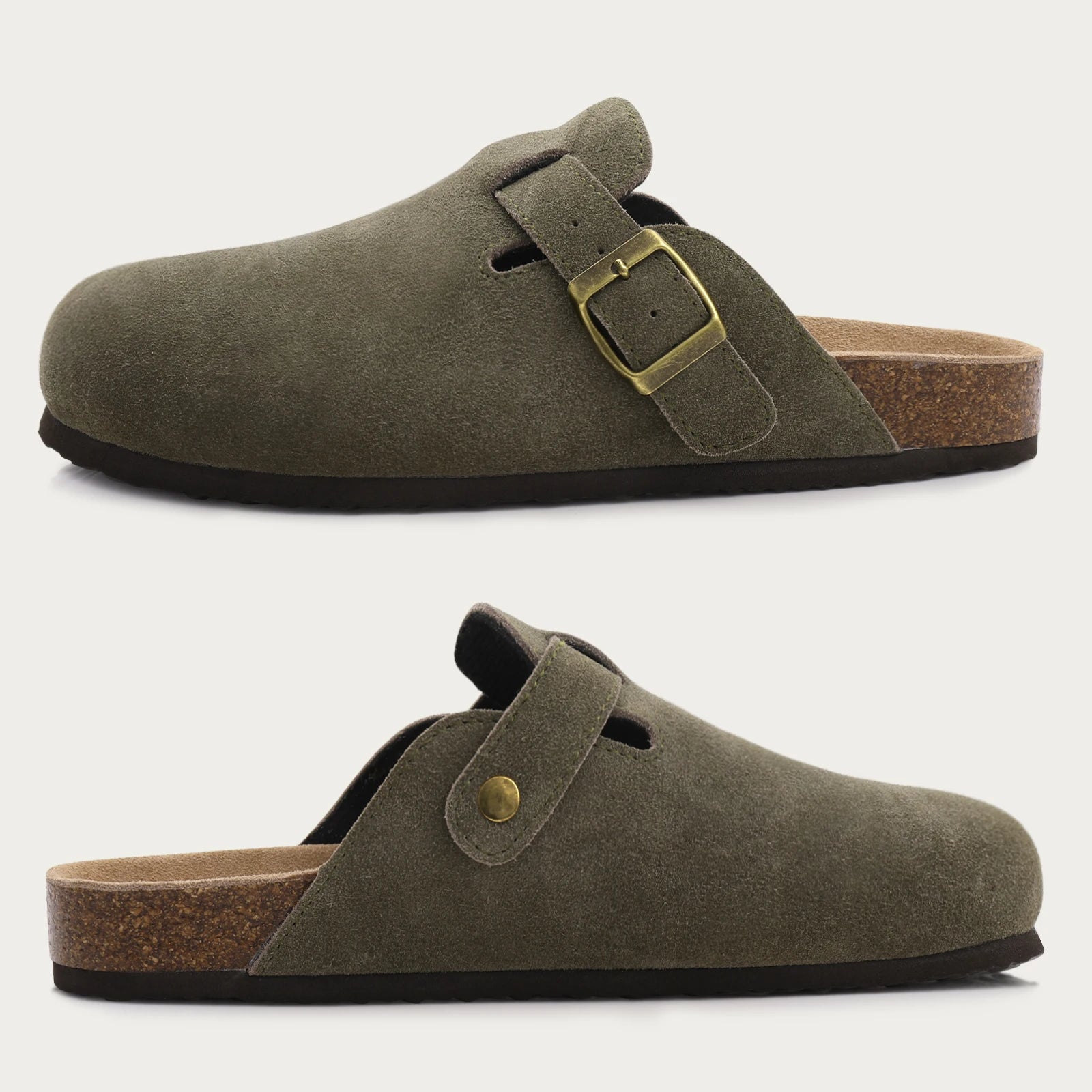 Mules Suédées Zahra Chic — Semelle Liège & Support Voûte Plantaire