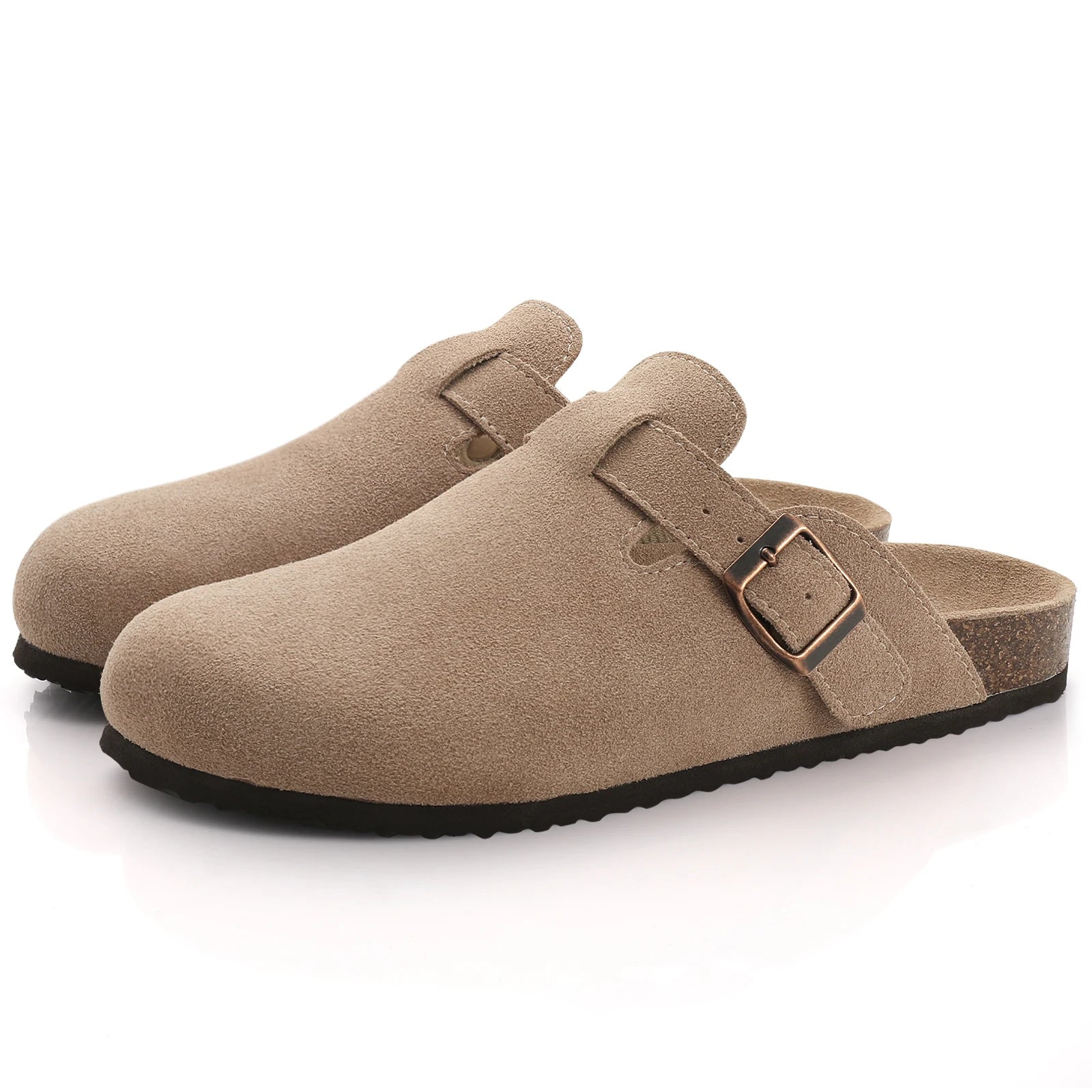 Mules Suédées Zahra Chic — Semelle Liège & Support Voûte Plantaire